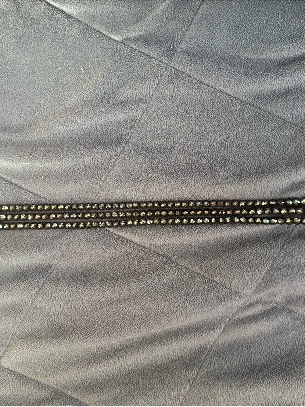 Swarovski Black Crystal Triple Row Wrap Bracelet